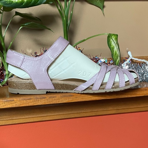EARTH ORIGINS LYNDON LANA CLOSED TOE LEATHER SANDAL. MAUVE. SIZE 11W. - Picture 2 of 8